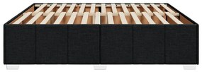 Estrutura de cama sem colchão 180x200 cm tecido preto
