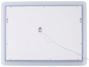 Espelho de parede prateado com iluminação LED 60 x 80 cm CORROY Beliani