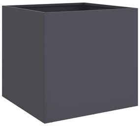 Vasos/floreiras 2 pcs 42x40x39 cm aço antracite