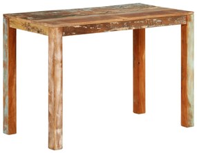 Mesa de jantar 110x55x76 cm madeira recuperada maciça