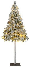 vidaXL Árvore Natal artificial c/ 300 luzes LED, bolas e neve 180 cm