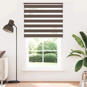 Estore de rolo 120 x 230 cm, linhas de zebra / Café