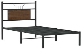 Estrutura cama s/ colchão derivados madeira carvalho castanho