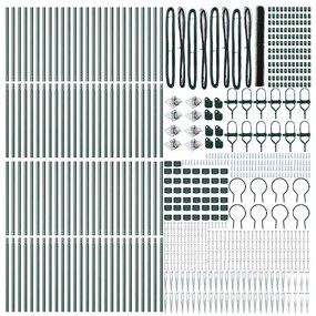 Cerca Hexagonal vidaXL Verde 1,5x100 m Aço