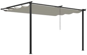 Pérgola de Parede com Toldo Retrátil – Modelo Coimbra – 3,9x2,9 m – Es