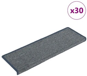 Tapetes de escadas 30 pcs 65x21x4 cm roxo e azul