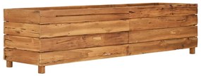 Vaso/floreira 150x40x38 cm madeira de teca reciclada e aço