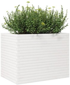 Vaso/floreira de jardim 90x60x68,5 cm pinho maciço branco