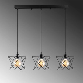 Candeeiro de Teto Akkas – Preto – 98 x 24 cm