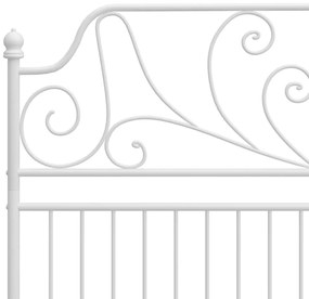 Estrutura de cama metal 140x200 cm branco