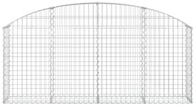 Cesto gabião arqueado 200x30x80/100 cm ferro galvanizado