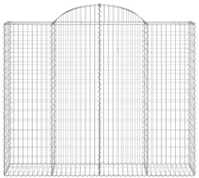 Cestos gabião arqueados 6pcs 200x50x160/180cm ferro galvanizado
