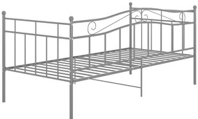 Sofá-cama 90x200 cm metal cinzento