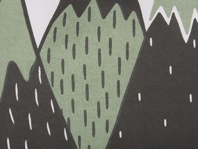 Conjunto de 2 almofadas verdes e pretas com padrão de montanhas 60 x 50 cm INDORE Beliani
