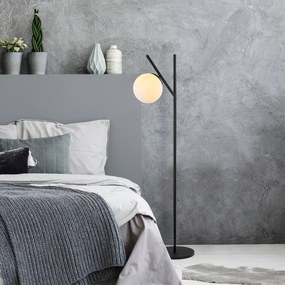 Candeeiro de Pé Fork – Preto e Creme – 31 x 45 x 152 cm