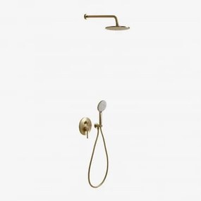 Coluna De Chuveiro Embutida Em Latão Orveta Dourado Escovado - Sklum