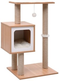 Árvore para gatos com tapete arranhador sisal 82 cm