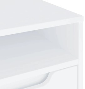 Móvel TV VISNES derivados de madeira branco 60x40x38 cm
