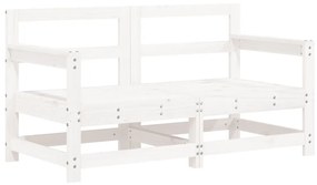 6 pcs conjunto lounge de jardim pinho maciço branco