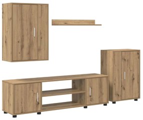 vidaXL Conjunto de móvel de TV 4 pcs Carvalho Artesanal
