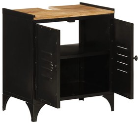 Armário p/ lavatório WC 55x35x60 cm ferro e mangueira maciça