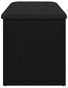 Banco de Armazenamento vidaXL Carvalho Preto 100x40x45 cm Madeira Reco
