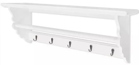 Suportes para Casacos Bengaleiro Estilo Barroco Mdf Branco