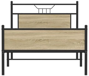 Estrutura de cama sem colchão 107x203 cm carvalho sonoma