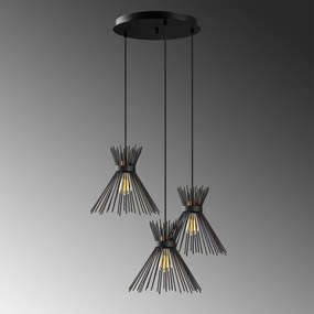 Candeeiro de Teto Kirpi – Preto – 63 x 63 cm
