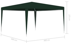 Tenda para festas 4x4 m 90 g/m² verde