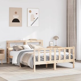 vidaXL Cama sem colchão 120x190 cm madeira de pinho maciça