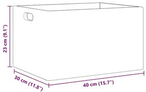 Caixa madeira com pegas preta 40x30x23 cm pinho madeira maciça