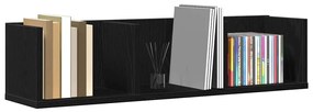 Estante de parede vidaXL para CDs em Preto Carvalho 75x18x18 cm em Mad