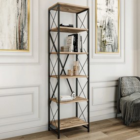 Estante Suadiye – Atlantic Pine Black – 50x180x30 cm
