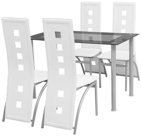vidaXL Conjunto de jantar 5 pcs branco