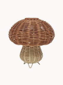 Candeeiro de mesa artesanal em vime portátil Mushroom