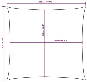 Para-sol estilo vela tecido oxford quadrado 2x2 m azul