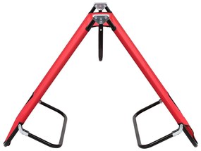 Espreguiçadeira/cama dobrável aço vermelho