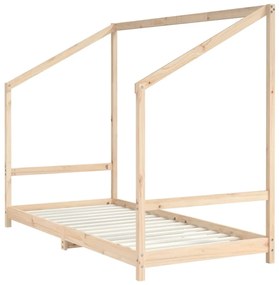 Estrutura de cama infantil 90x190 cm madeira de pinho maciça
