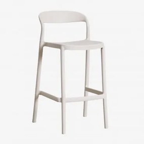 Pack De 4 Bancos Altos Empilháveis Em Polipropileno Brenza Branco Pedra & ↑65 Cm - Sklum