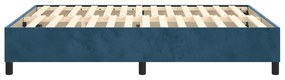 Estrutura de cama 140x190 cm veludo azul-escuro