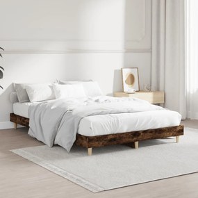 Estrutura cama s/ colchão derivados de madeira carvalho fumado