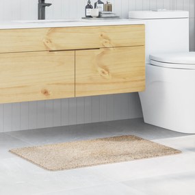tapete de banho retangular crema 60x90 cm polipropileno antiderrapante