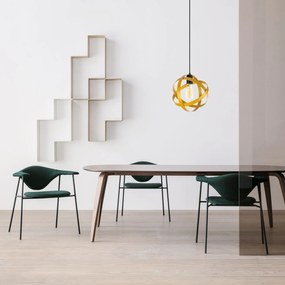 Candeeiro de Teto Gezegen – Preto e Dourado – 25 cm