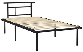 Estrutura de cama 100x200 cm metal preto