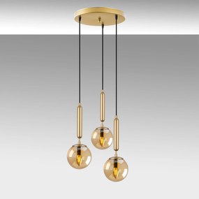 Candeeiro Chandelier King – Ouro Brilhante – 34 x 34 x 134 cm