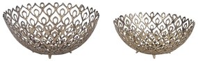 Conjunto de 2 taças decorativas douradas GROGOL Beliani