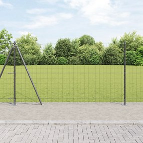 Cerca Euro com 7 Postes Flangeados 1,2x10 m Aço Galvanizado