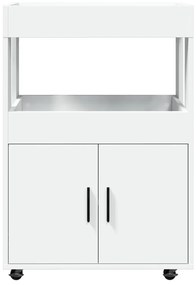 Carrinho de bar 60x39,5x89 cm derivados de madeira branco