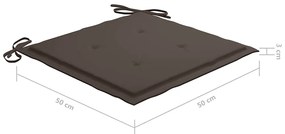 Cadeiras de jardim com almofadões 2 pcs acácia maciça